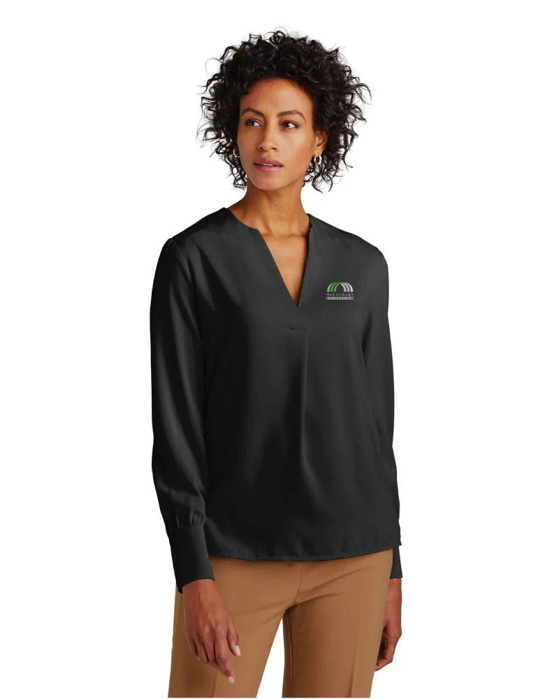 Brooks Brothers® Women’s Open-Neck Satin Blouse - Image 4