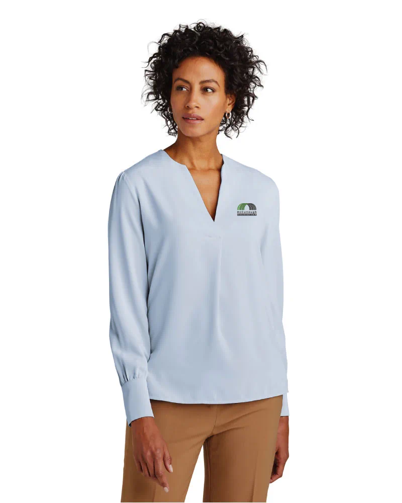 Brooks Brothers® Women’s Open-Neck Satin Blouse - Image 3