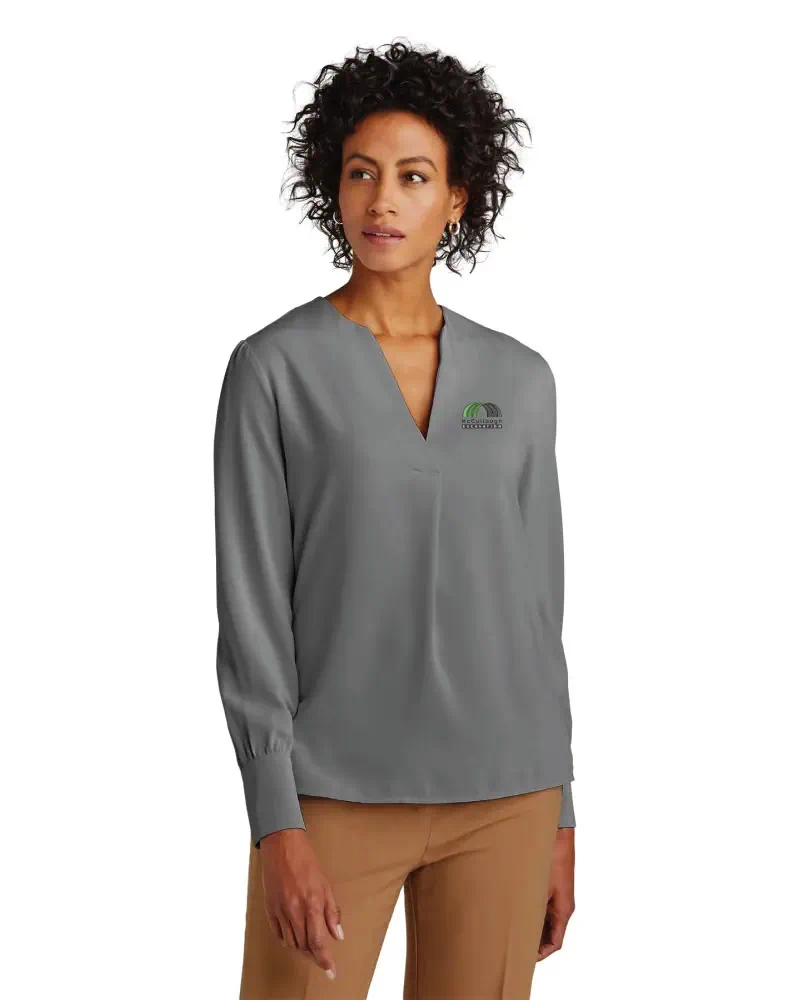 Brooks Brothers® Women’s Open-Neck Satin Blouse