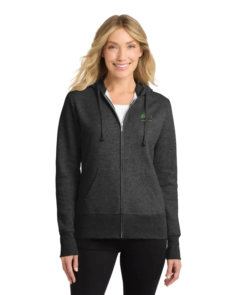 Port & Co™ Women's Core Fleece Full-Zip Hooded Sweatshirt - Image 4