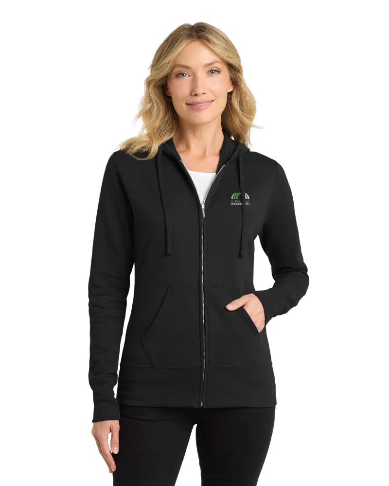 Port & Co™ Women's Core Fleece Full-Zip Hooded Sweatshirt - Image 3