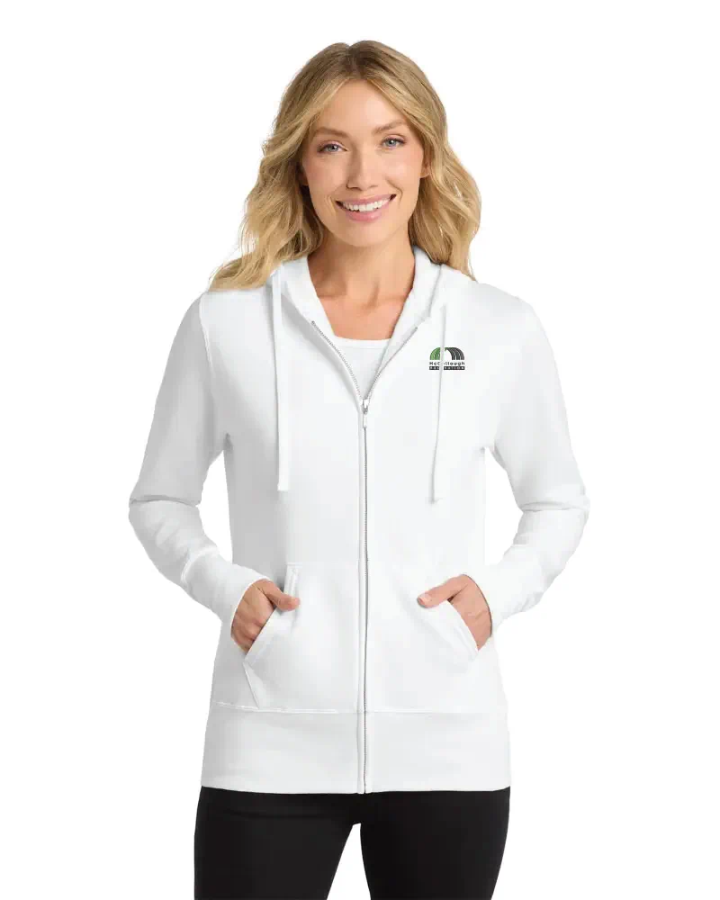 Port & Co™ Women's Core Fleece Full-Zip Hooded Sweatshirt - Image 2